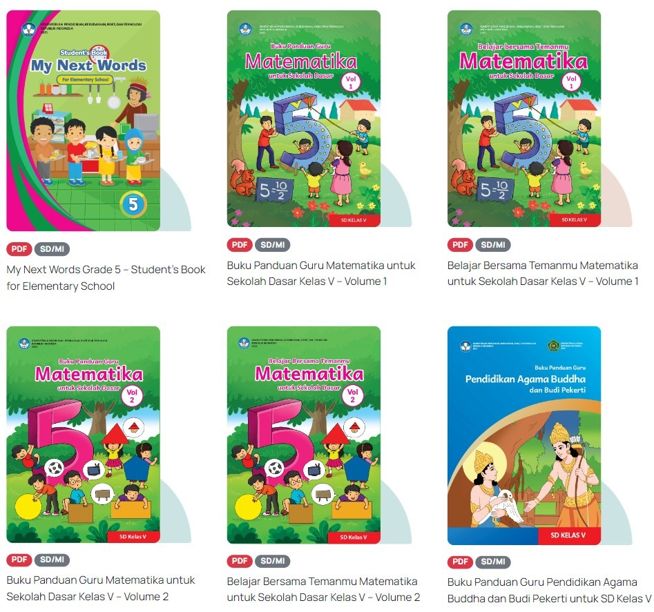 Buku Guru dan Buku Siswa Kurikulum Merdeka Kelas 5 SD MI